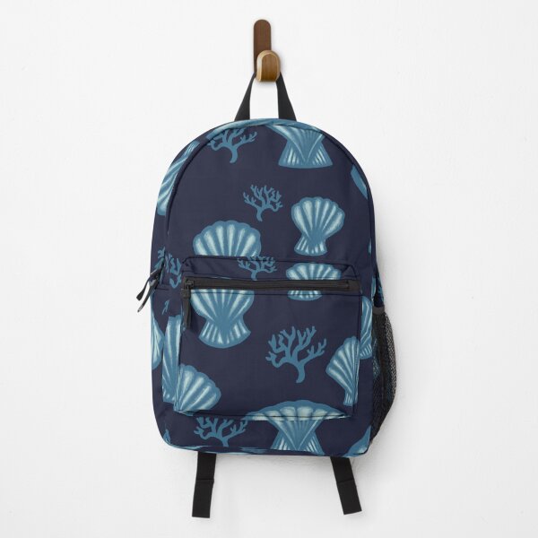 Item preview, Shell and Coral Navy and Teal designed and sold by AnchoredMae.