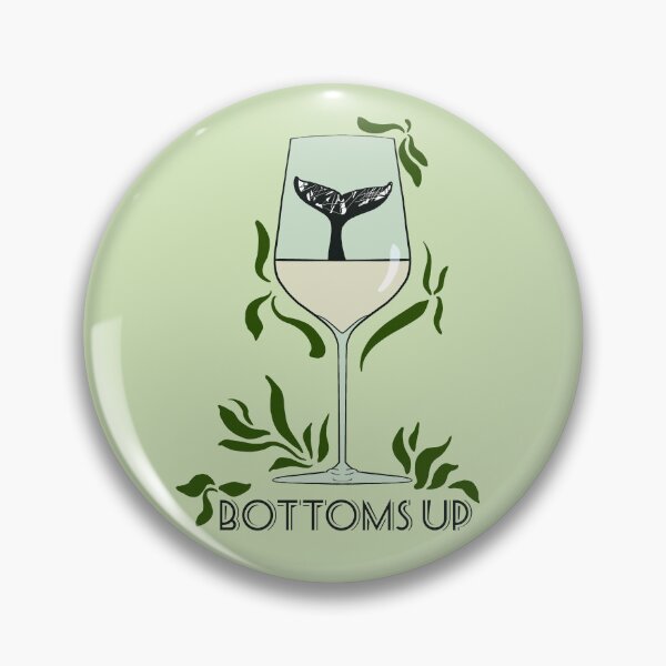 Item preview, Bottoms Up Whale Tail | White Wine  designed and sold by stuffbyjdohde.