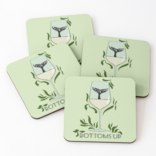 Item preview, Bottoms Up Whale Tail | White Wine  designed and sold by stuffbyjdohde.