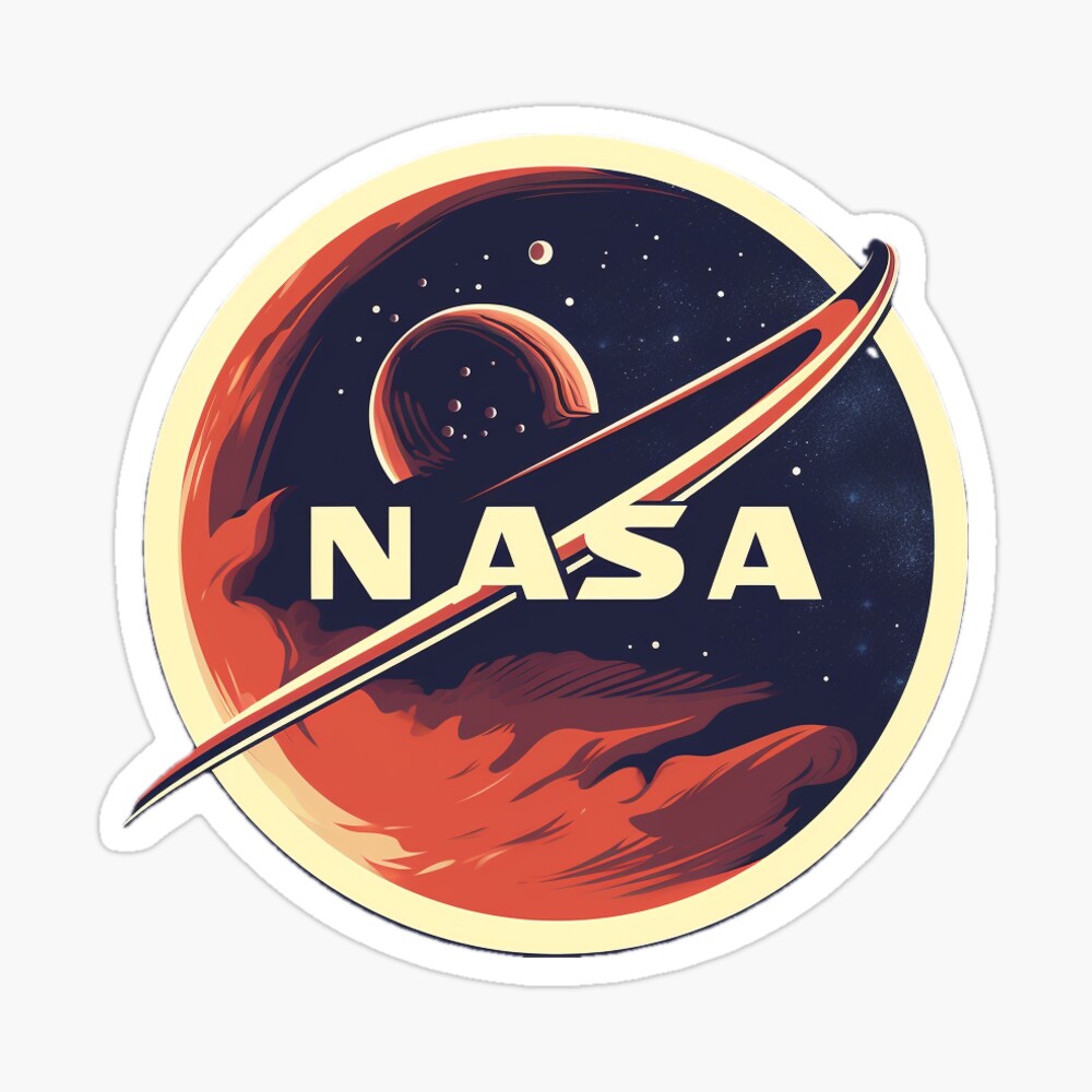 Retro NASA Astros Logo - Navy Blue Version