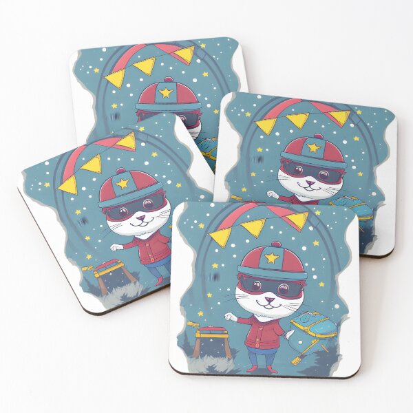 Item preview, A cool camping cat  designed and sold by LifeisStickers.