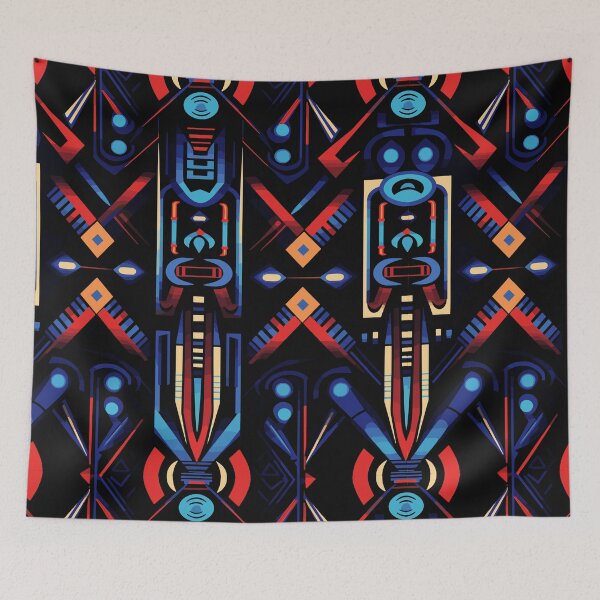 Item preview, Futuristic Tribes: A Fusion of Patterns and Technology Design Collection designed and sold by KaonDesign.