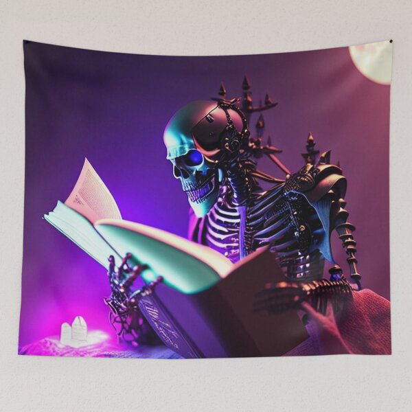 Item preview,  A skeleton wearing an old cape reading designed and sold by frankbelll.