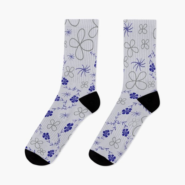 Item preview, Navy Blue Purple House Flowers designed and sold by SerahO.