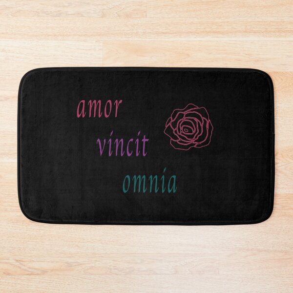 Item preview, Amor Vincit Omnia Latin Quotes Inspirational Color Love Conquers All designed and sold by bard-art.