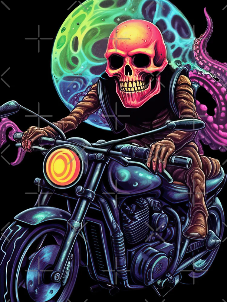 Thumbnail 4 of 4, iPhone Case, Alien Skull Rider designed and sold by SubtleSplit.