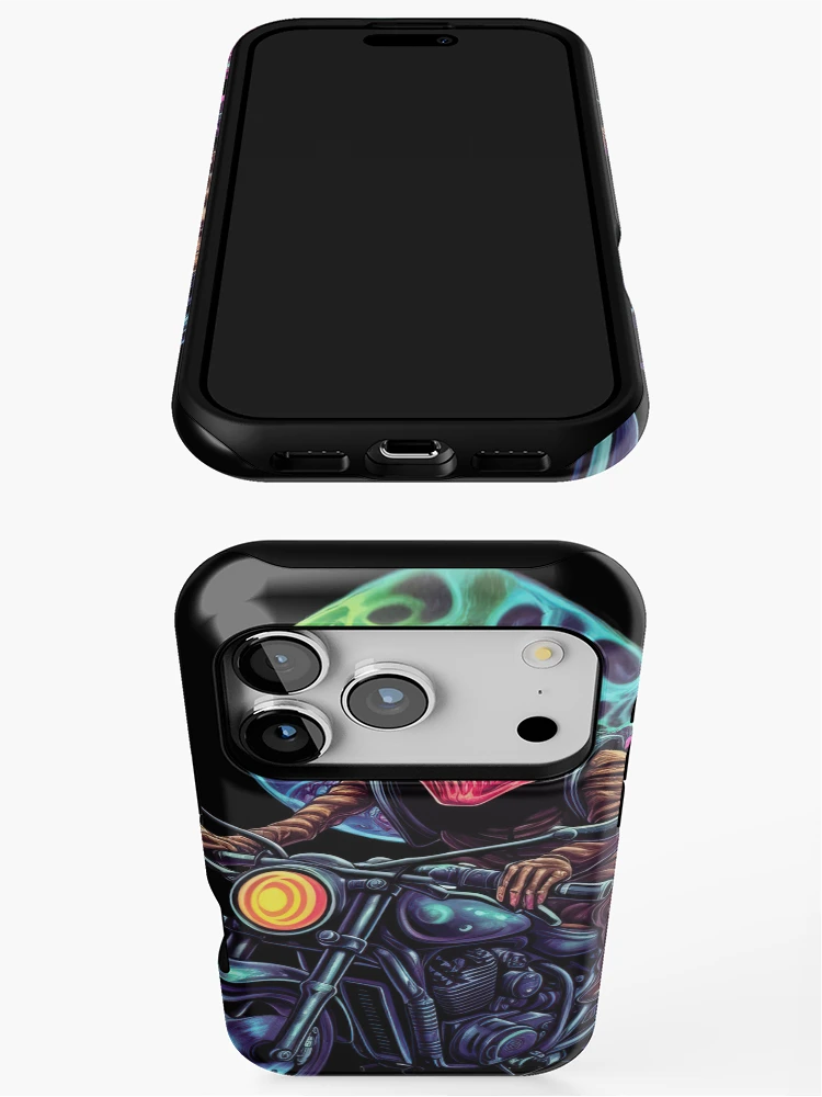 Thumbnail 3 of 4, iPhone Case, Alien Skull Rider designed and sold by SubtleSplit.