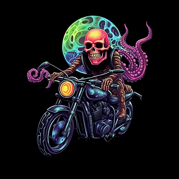 Artwork thumbnail, Alien Skull Rider by SubtleSplit