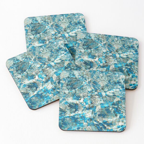 Item preview, Mesmeric Abstract Fluidity in Sapphire and Aquamarine designed and sold by Georgia Mizuleva.
