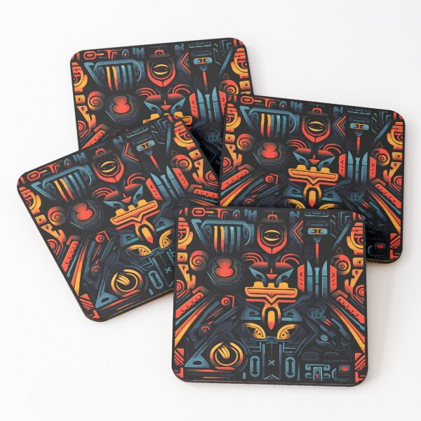 Item preview, Futuristic Tribes: A Fusion of Patterns and Technology Design Collection designed and sold by KaonDesign.