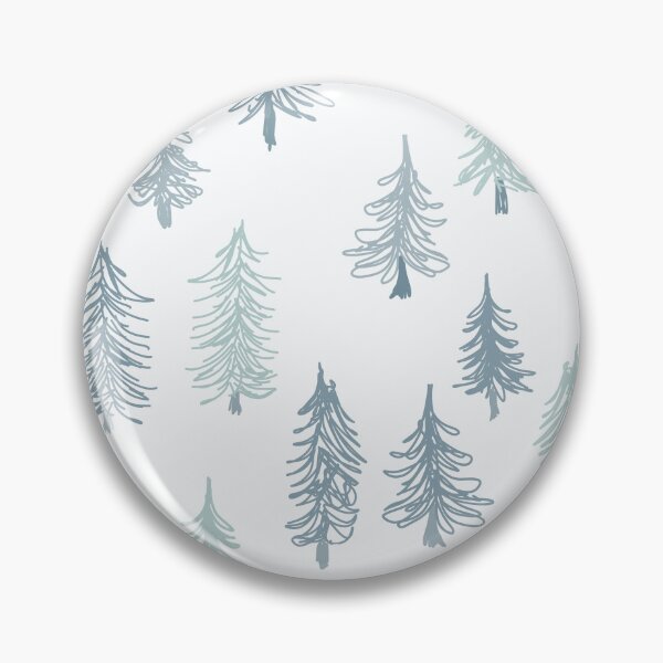 Item preview, Neutral teal blue green pine tree forest in the snow smas designed and sold by FrancesPoff.