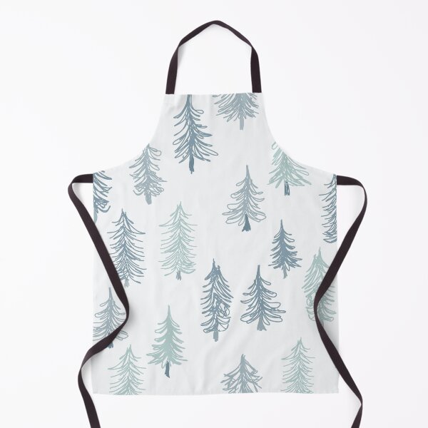Item preview, Neutral teal blue green pine tree forest in the snow smas designed and sold by FrancesPoff.