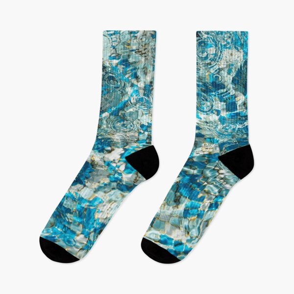 Item preview, Mesmeric Abstract Fluidity in Sapphire and Aquamarine designed and sold by Georgia Mizuleva.