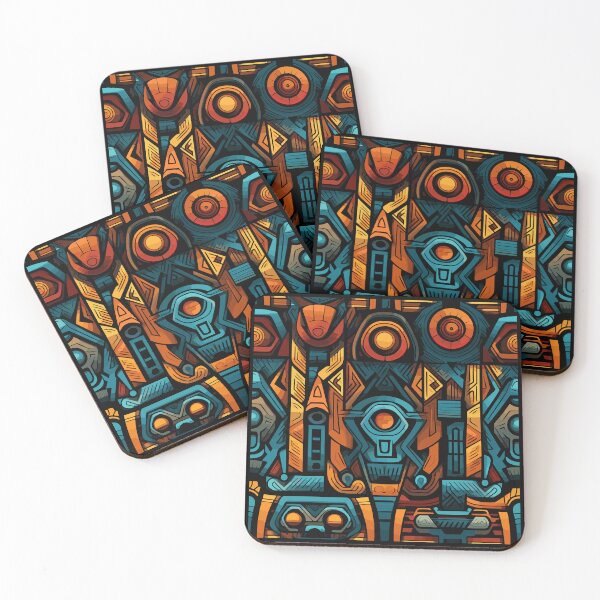Item preview, Futuristic Tribes: A Fusion of Patterns and Technology Design Collection designed and sold by KaonDesign.