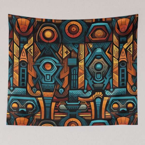 Item preview, Futuristic Tribes: A Fusion of Patterns and Technology Design Collection designed and sold by KaonDesign.