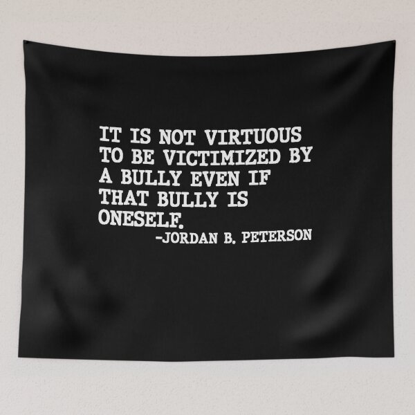 Item preview, It Is Not Virtuous To Be Victimized By A Bully Even If That Bully Is Oneself Quote Design designed and sold by AritraSur.