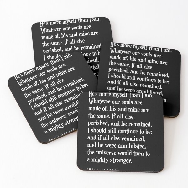 Item preview, He's more myself than I am - Emily Bronte Quote - Literature - Typography Print 2 - Black designed and sold by Studio Grafiikka.