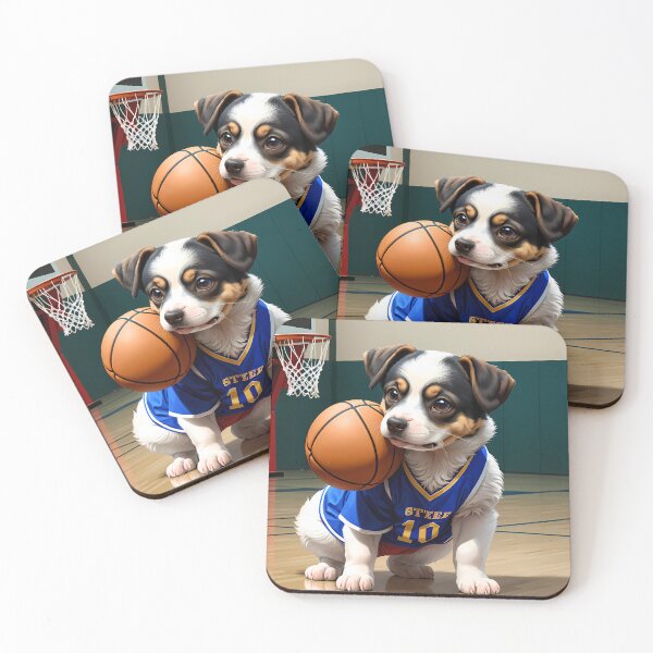 Item preview, dog playing basketball designed and sold by Animal-Avenue.