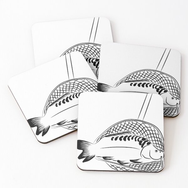 Item preview, Black and white carp getting into trap designed and sold by JanelleHo67.