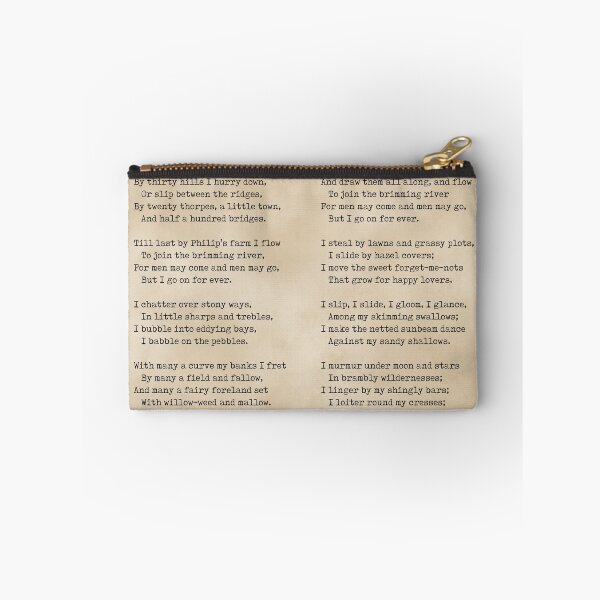 Item preview, The Brook - Alfred, Lord Tennyson Poem - Literature - Typewriter Print 3 - Vintage designed and sold by Studio Grafiikka.