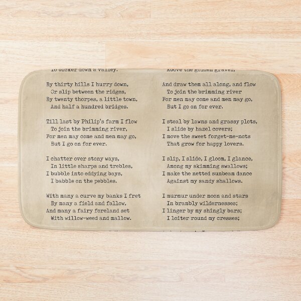 Item preview, The Brook - Alfred, Lord Tennyson Poem - Literature - Typewriter Print 3 - Vintage designed and sold by Studio Grafiikka.