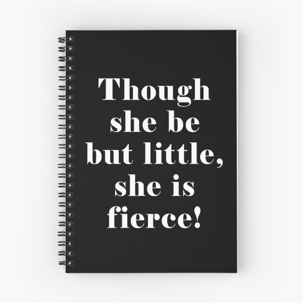 Item preview, Though she be but little she is fierce, William Shakespeare Quote Literature Typography Print1 Black designed and sold by Studio Grafiikka.