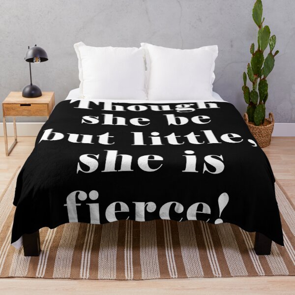 Item preview, Though she be but little she is fierce, William Shakespeare Quote Literature Typography Print1 Black designed and sold by Studio Grafiikka.