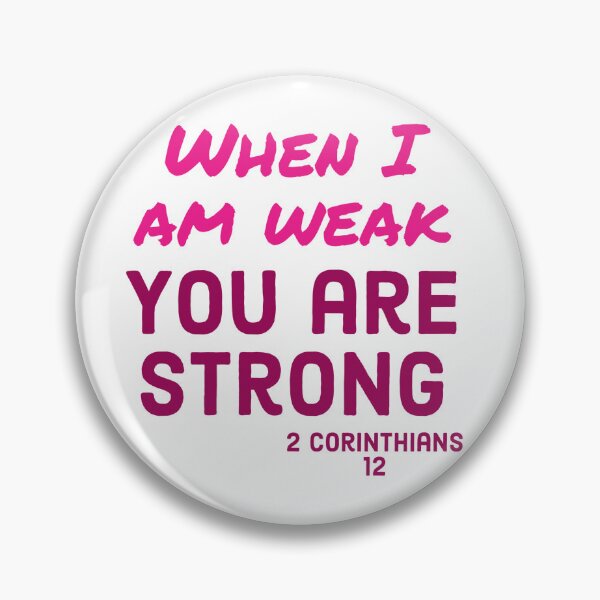 Item preview, He Is Strong, Pink designed and sold by Miles-and-Daisy.