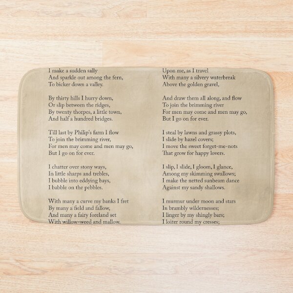 Item preview, The Brook - Alfred, Lord Tennyson Poem - Literature - Typography Print 3 - Vintage designed and sold by Studio Grafiikka.