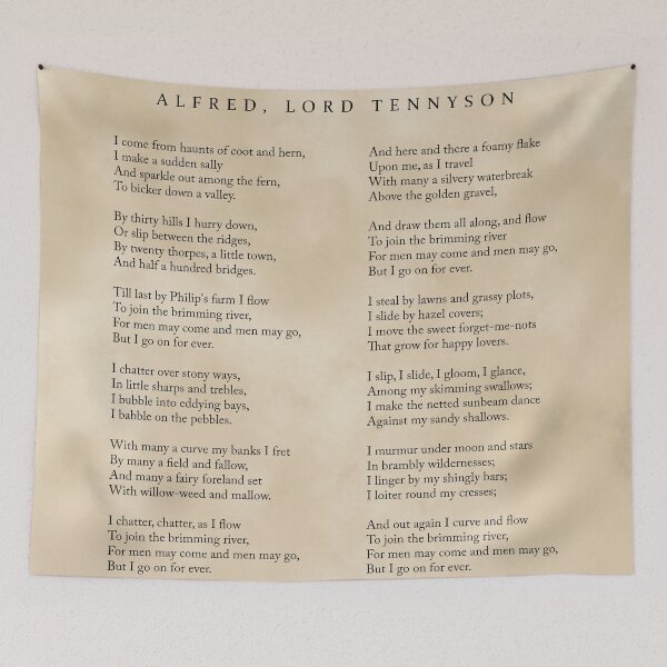 Item preview, The Brook - Alfred, Lord Tennyson Poem - Literature - Typography Print 3 - Vintage designed and sold by Studio Grafiikka.
