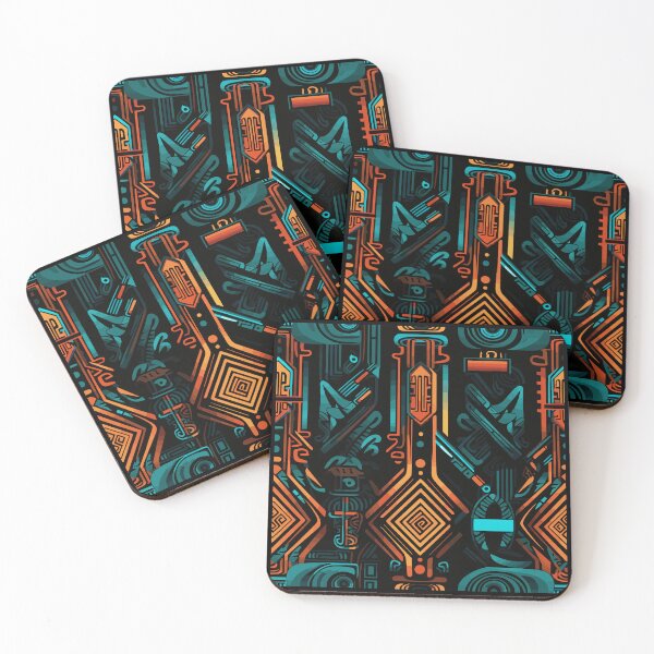 Item preview, Futuristic Tribes: A Fusion of Patterns and Technology Design Collection designed and sold by KaonDesign.