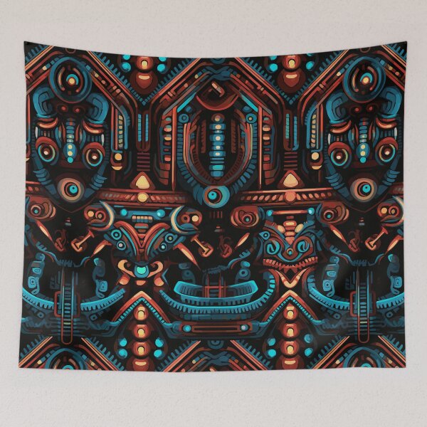 Item preview, Futuristic Tribes: A Fusion of Patterns and Technology Design Collection designed and sold by KaonDesign.