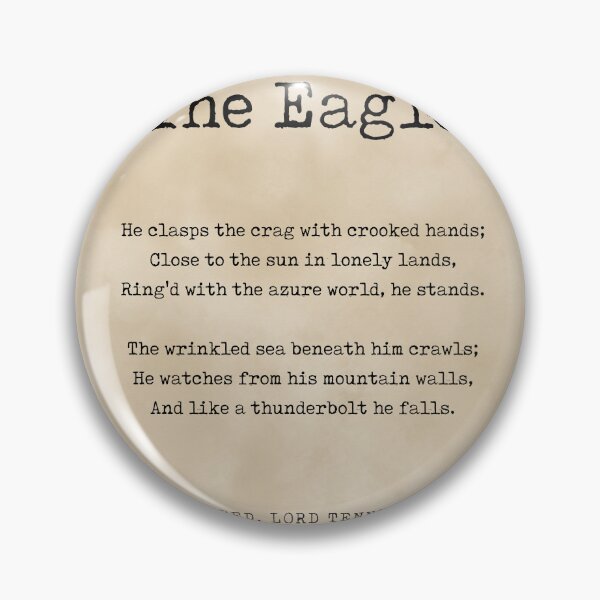 Item preview, The Eagle - Alfred, Lord Tennyson Poem - Literature - Typewriter Print 3 - Vintage designed and sold by Studio Grafiikka.