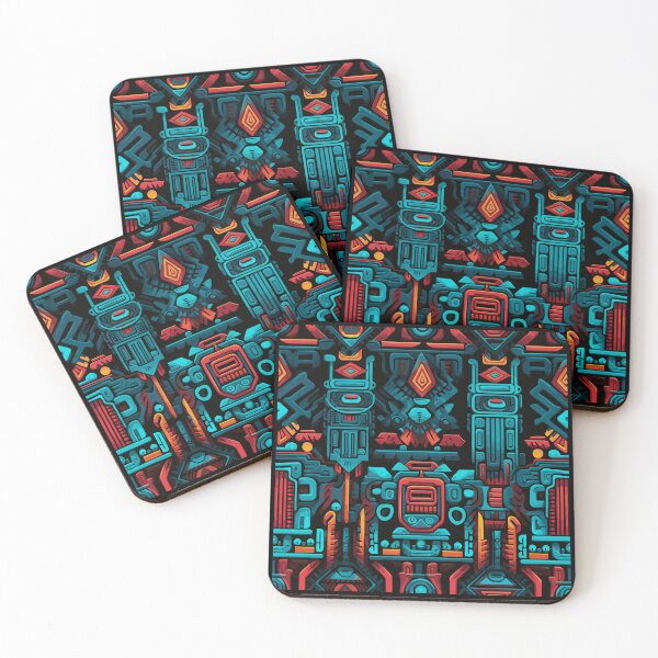 Item preview, Futuristic Tribes: A Fusion of Patterns and Technology Design Collection designed and sold by KaonDesign.