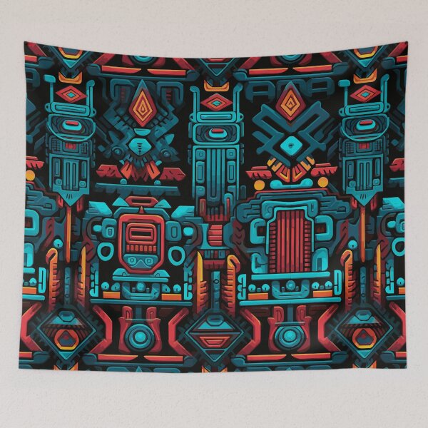 Item preview, Futuristic Tribes: A Fusion of Patterns and Technology Design Collection designed and sold by KaonDesign.