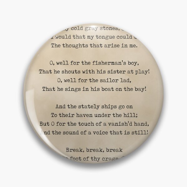 Item preview, Break, Break, Break - Alfred, Lord Tennyson Poem - Literature - Typewriter Print 3 - Vintage designed and sold by Studio Grafiikka.