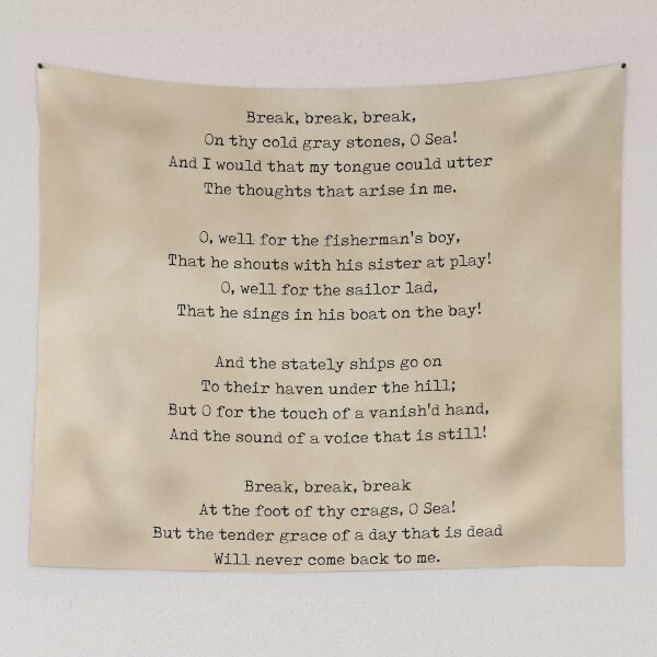 Item preview, Break, Break, Break - Alfred, Lord Tennyson Poem - Literature - Typewriter Print 3 - Vintage designed and sold by Studio Grafiikka.