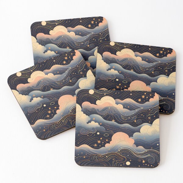 Item preview, Cosmic patterns: Planet formation cloud line art designed and sold by Muangluang.