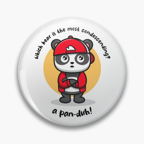 Item preview, Pan-duh! funny teenage panda (on light colors) designed and sold by messy-nessie.