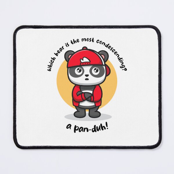 Item preview, Pan-duh! funny teenage panda (on light colors) designed and sold by messy-nessie.