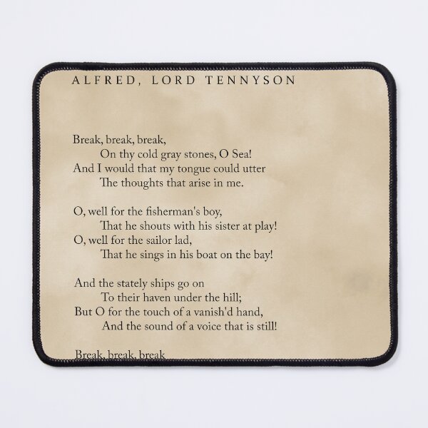 Item preview, Break, Break, Break - Alfred, Lord Tennyson Poem - Literature - Typography Print 3 - Vintage designed and sold by Studio Grafiikka.