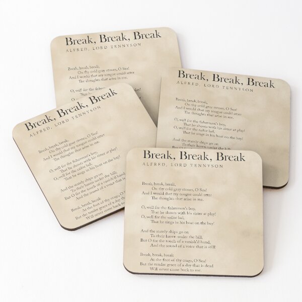 Item preview, Break, Break, Break - Alfred, Lord Tennyson Poem - Literature - Typography Print 3 - Vintage designed and sold by Studio Grafiikka.