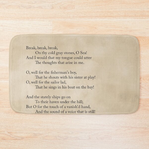 Item preview, Break, Break, Break - Alfred, Lord Tennyson Poem - Literature - Typography Print 3 - Vintage designed and sold by Studio Grafiikka.
