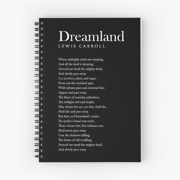 Item preview, Dreamland - Lewis Carroll Poem - Literature - Typography Print 2 - Black designed and sold by Studio Grafiikka.