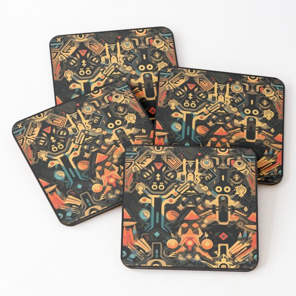 Item preview, Futuristic Tribes: A Fusion of Patterns and Technology Design Collection designed and sold by KaonDesign.