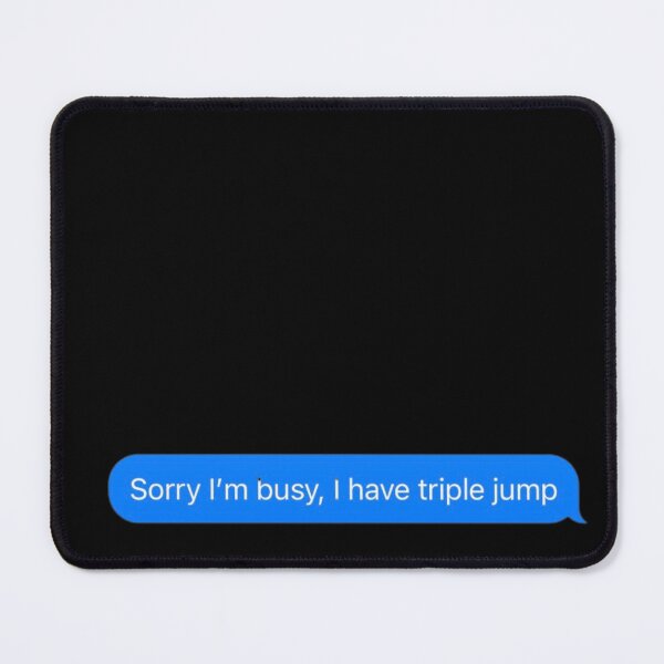 Item preview, Sorry I'm Busy, I Have Triple Jump Text Message Black - Funny Gym designed and sold by GymWearDepot.
