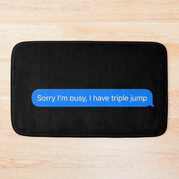 Item preview, Sorry I'm Busy, I Have Triple Jump Text Message Black - Funny Gym designed and sold by GymWearDepot.