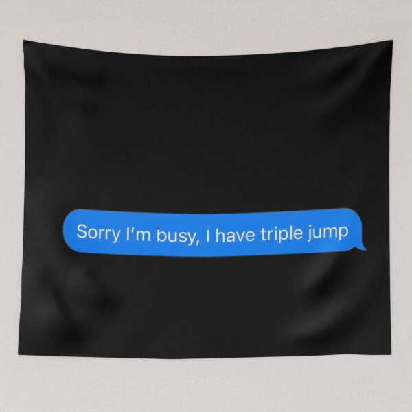 Item preview, Sorry I'm Busy, I Have Triple Jump Text Message Black - Funny Gym designed and sold by GymWearDepot.