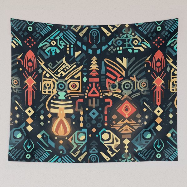 Item preview, Futuristic Tribes: A Fusion of Patterns and Technology Design Collection designed and sold by KaonDesign.
