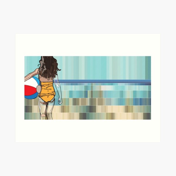 Sentiments d'été - la plage Art Print